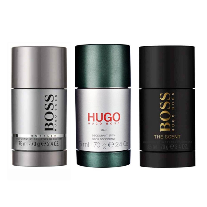 3-pack Hugo Boss Deostick Bottled + Hugo Man + The Scent 75ml in the group BEAUTY & HEALTH / Fragrance & Perfume / Deodorants / Deodorant for women at TP E-commerce Nordic AB (C00270)