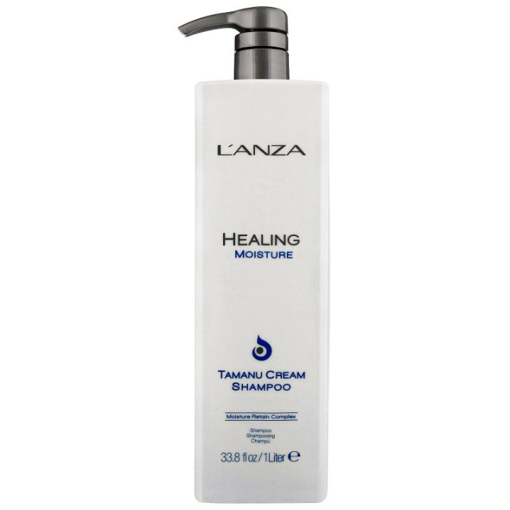 Lanza Healing Moisture Tamanu Cream Shampoo 1000ml in the group BEAUTY & HEALTH / Hair & Styling / Hair care / Schampoo at TP E-commerce Nordic AB (C00477)