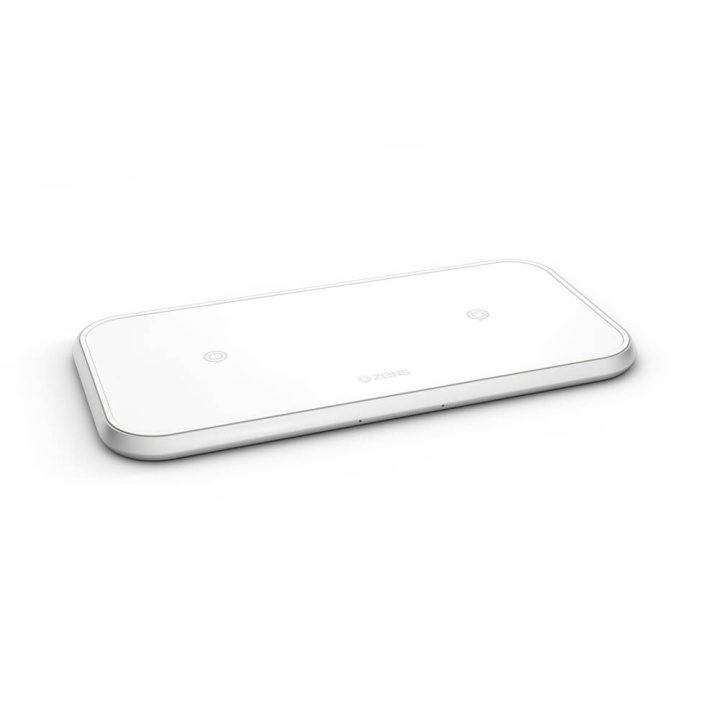 Zens Dual Alu Charger 30W PD White in the group SMARTPHONE & TABLETS / Chargers & Cables / Wireless Qi chargers at TP E-commerce Nordic AB (C00550)