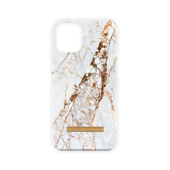 ONSALA Mobile Case Soft White Rhino Marble iPhone 13 Mini in the group SMARTPHONE & TABLETS / Phone cases / Apple / iPhone 13 Mini / Cases at TP E-commerce Nordic AB (C00725)