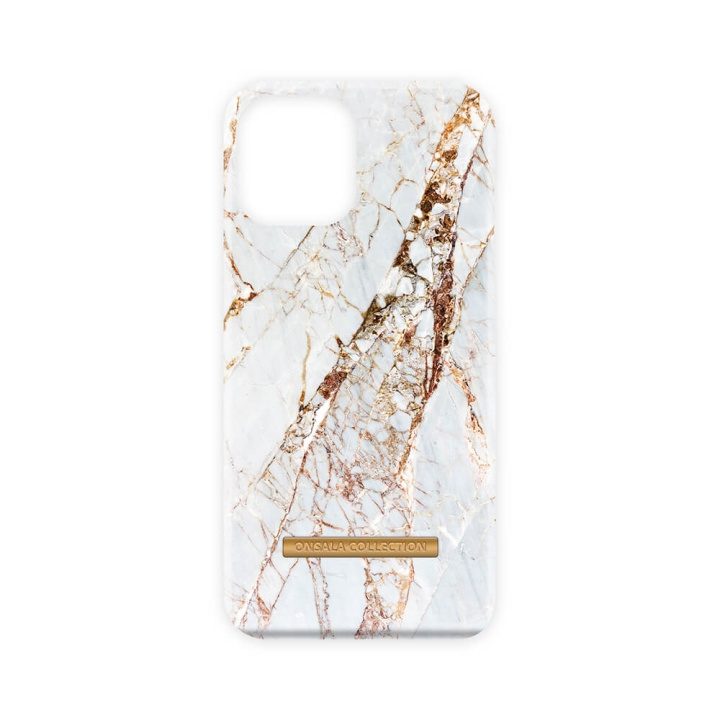 Onsala COLLECTION Mobilskal Soft White Rhino Marble iPhone 13 Pro in the group SMARTPHONE & TABLETS / Phone cases / Apple / iPhone 13 Pro / Cases at TP E-commerce Nordic AB (C00729)