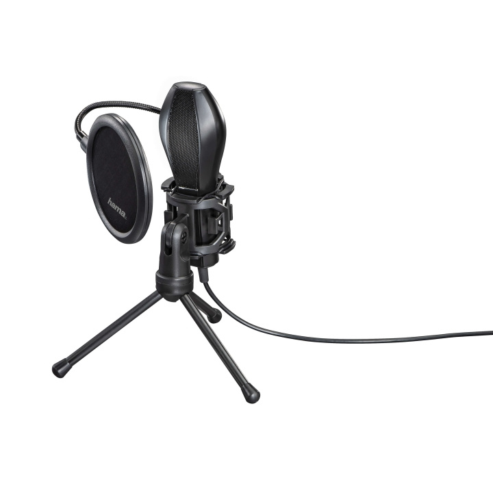 Hama Microphone Stream USB Black in the group COMPUTERS & PERIPHERALS / Computer accessories / Microphones at TP E-commerce Nordic AB (C01431)