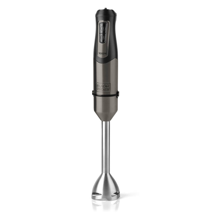 BLACK+DECKER Hand Blender 1000W Brushed Steel in the group HOME, HOUSEHOLD & GARDEN / Household appliances / Food processor & Kitchen appliances / Hand blenders at TP E-commerce Nordic AB (C01484)