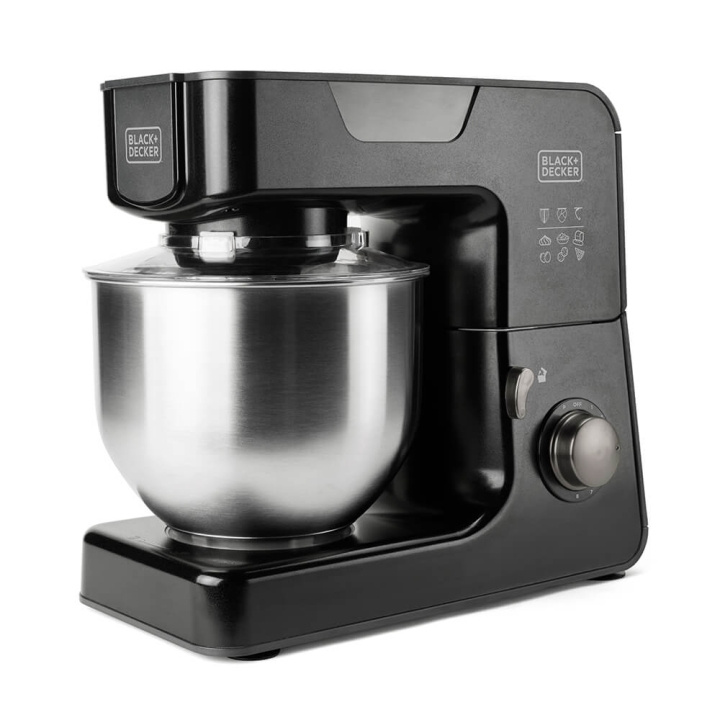 BLACK+DECKER Stand Mixer 1000W Black in the group HOME, HOUSEHOLD & GARDEN / Household appliances / Food processor & Kitchen appliances / Kitchen appliances & Accessories at TP E-commerce Nordic AB (C01486)