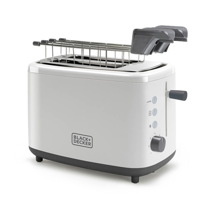 BLACK+DECKER Toaster 2-Slice White in the group HOME, HOUSEHOLD & GARDEN / Household appliances / Toasters & Bread grills / Toasters at TP E-commerce Nordic AB (C01501)