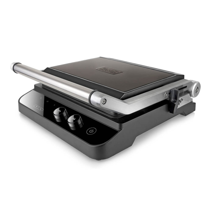 BLACK+DECKER Table grill, Extra Platta 2000W, Brushed Steel in the group HOME, HOUSEHOLD & GARDEN / Household appliances / Toasters & Bread grills / Table grills & Raclette at TP E-commerce Nordic AB (C01505)
