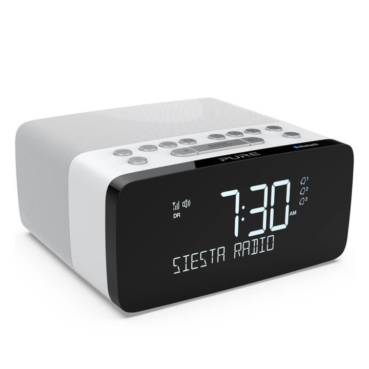 PURE FM/DAB/DAB+/BT/Qi Siesta Charge Clockradio Polar in the group HOME ELECTRONICS / Audio & Picture / Home cinema, Hifi & Portable / Radio & Alarm clocks / Clock radio at TP E-commerce Nordic AB (C01538)