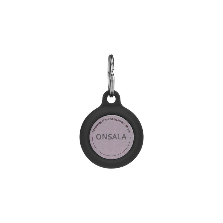 ONSALA Airtag Holder Silicone Black with Keyring in the group SMARTPHONE & TABLETS / Other accessories / Other at TP E-commerce Nordic AB (C01542)