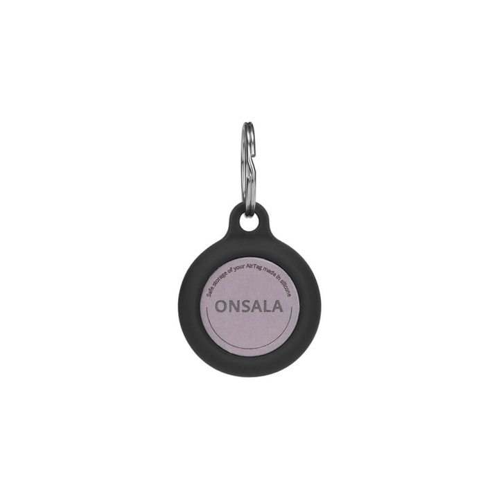 Onsala Airtag Holder Silicone Black with Keyring in the group SMARTPHONE & TABLETS / Other accessories / Other at TP E-commerce Nordic AB (C01542)