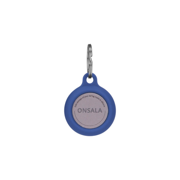 ONSALA Airtag Holder Silicone Blue with Keyring in the group SMARTPHONE & TABLETS / Other accessories / Other at TP E-commerce Nordic AB (C01543)