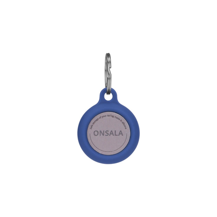 Onsala Airtag Holder Silicone Blue with Keyring in the group SMARTPHONE & TABLETS / Other accessories / Other at TP E-commerce Nordic AB (C01543)