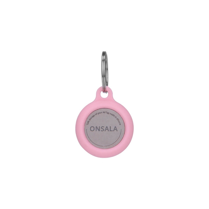 ONSALA Airtag Holder Silicone Pink with Keyring in the group SMARTPHONE & TABLETS / Other accessories / Other at TP E-commerce Nordic AB (C01544)
