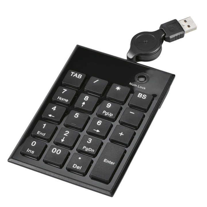 Hama Keypad Numeric SK140 Black in the group COMPUTERS & PERIPHERALS / Mice & Keyboards / Keyboards / Corded at TP E-commerce Nordic AB (C01571)