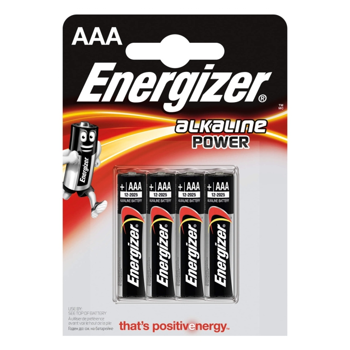 ENERGIZER Battery AAA/LR03 Alkaline Power 4-p. in the group HOME ELECTRONICS / Batteries & Chargers / Batteries / AAA at TP E-commerce Nordic AB (C01577)