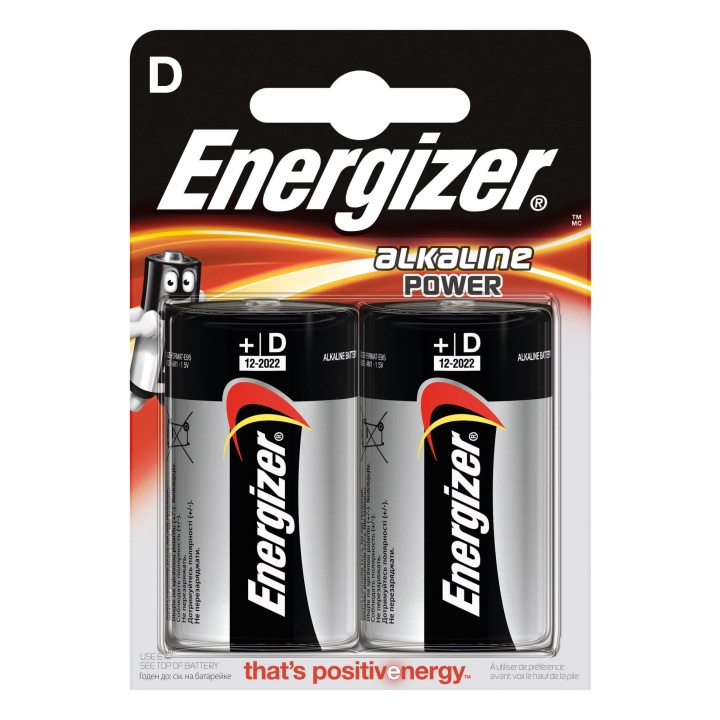 Energizer Battery D/LR20 Alkaline Power 2-p in the group HOME ELECTRONICS / Batteries & Chargers / Batteries / Other at TP E-commerce Nordic AB (C01579)