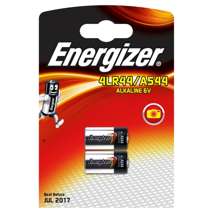 Energizer Battery 4LR44/A544 Alkaline 2-pack in the group HOME ELECTRONICS / Batteries & Chargers / Batteries / Other at TP E-commerce Nordic AB (C01580)