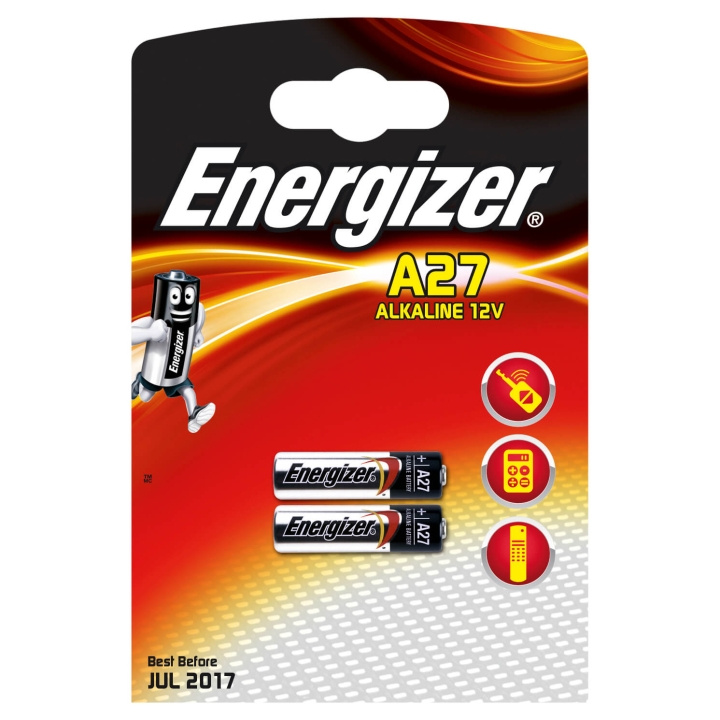 ENERGIZER Battery A27 Alkaline 2-pack in the group HOME ELECTRONICS / Batteries & Chargers / Batteries / Other at TP E-commerce Nordic AB (C01581)