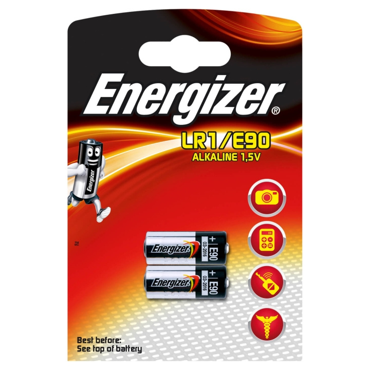 ENERGIZER Battery LR1/E90 Alkaline 2-pack in the group HOME ELECTRONICS / Batteries & Chargers / Batteries / Other at TP E-commerce Nordic AB (C01582)