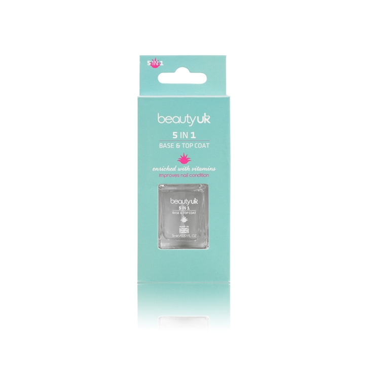 Beauty UK 5 In 1 Base & Top Coat in the group BEAUTY & HEALTH / Manicure / Pedicure / Nail polish at TP E-commerce Nordic AB (C01893)