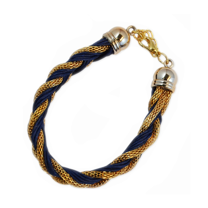 Armband Braided Gold Blue in the group Sport, leisure & Hobby / Accessories / Other accessories at TP E-commerce Nordic AB (C01920)