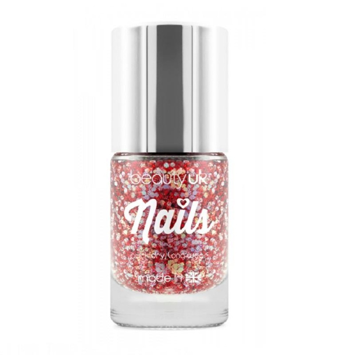 Beauty UK Glitter Nail Polish - Astral Stars Red in the group BEAUTY & HEALTH / Manicure / Pedicure / Nail polish at TP E-commerce Nordic AB (C02005)