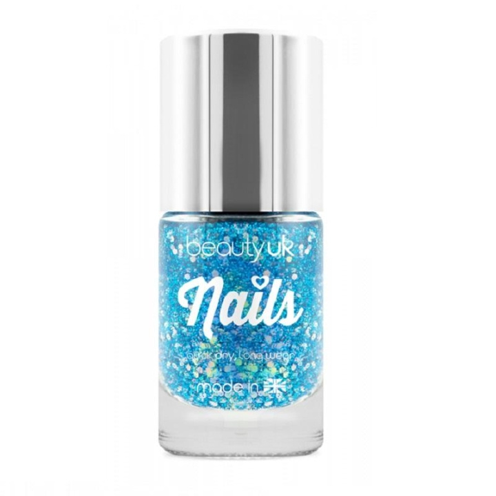 Beauty UK Glitter Nail Polish - Supernova Blue in the group BEAUTY & HEALTH / Manicure / Pedicure / Nail polish at TP E-commerce Nordic AB (C02006)