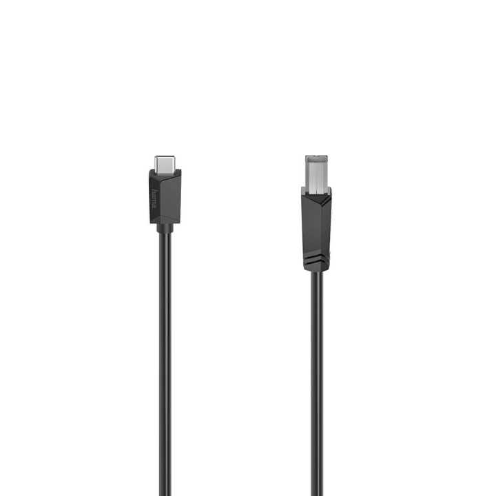 Hama Cable USB-C to USB-B 480 Mbps 1.5m Black in the group COMPUTERS & PERIPHERALS / Computer cables / USB / USB-C at TP E-commerce Nordic AB (C02198)