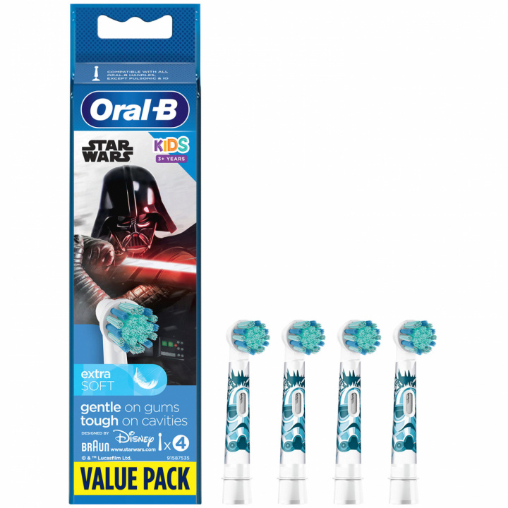 Oral-B Borsthuvud Star Wars 4st in the group BEAUTY & HEALTH / Oral care / Accessories for electric toothbrushes at TP E-commerce Nordic AB (C02292)