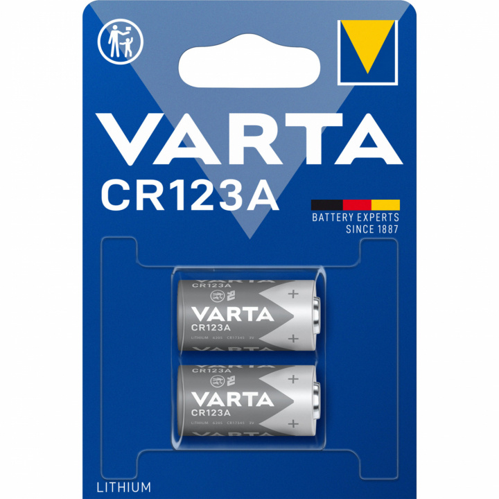 CR123A 3V Lithiumbatteri 2-pac in the group HOME ELECTRONICS / Batteries & Chargers / Batteries / Other at TP E-commerce Nordic AB (C02843)
