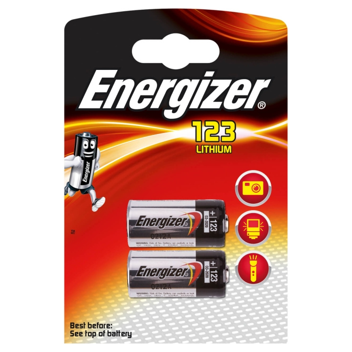 ENERGIZER Battery CR123 Lithium 2-pack in the group HOME ELECTRONICS / Batteries & Chargers / Batteries / Other at TP E-commerce Nordic AB (C02959)