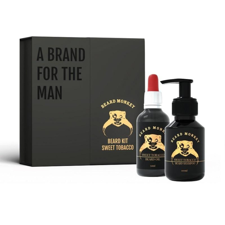 Giftset Beard Monkey Beard Kit Sweet Tobacco 2021 in the group BEAUTY & HEALTH / Hair & Styling / Beard care / Beard oil at TP E-commerce Nordic AB (C03038)