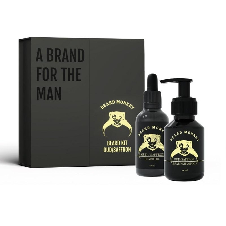 Giftset Beard Monkey Beard Kit Oud/Saffron 2021 in the group BEAUTY & HEALTH / Hair & Styling / Beard care / Beard oil at TP E-commerce Nordic AB (C03126)