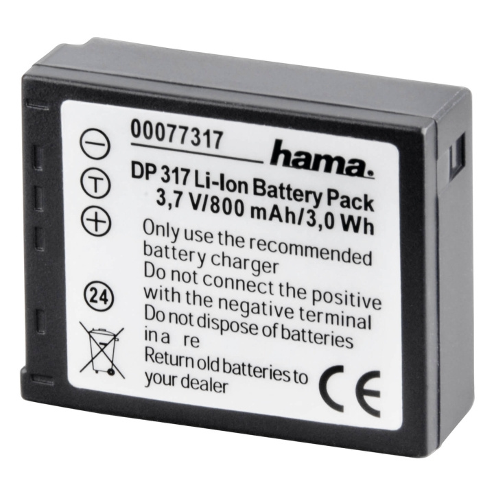 Hama Kamerabatteri Panasonic CGA-S007 Li-Ion 3,7V/800mAh in the group HOME ELECTRONICS / Photo & Video / Camera batteries at TP E-commerce Nordic AB (C03237)