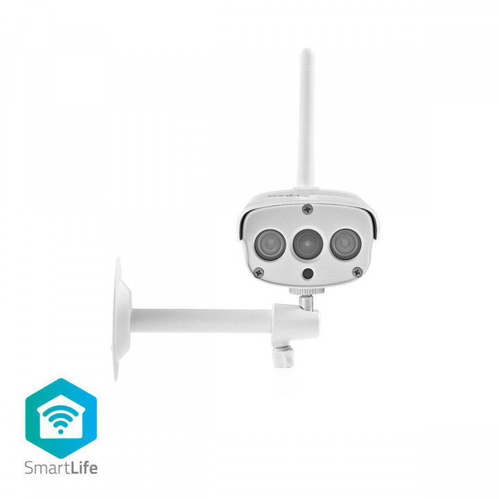 Nedis SmartLife Outdoor Camera | Wi-Fi | Full HD 1080p | IP67 | Cloud Storage (optional) / microSD (not included) | 12 V DC | With motion sensor | Night vision | White in the group HOME, HOUSEHOLD & GARDEN / Alarm & Security / Security cameras / Digital (Network) / Outdoor cameras at TP E-commerce Nordic AB (C03288)