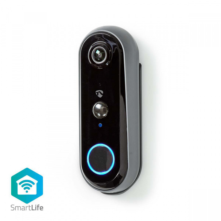 Nedis SmartLife Video Doorbell | Wi-Fi | Battery Powered | Full HD 1080p | Cloud Storage (optional) / microSD (not included) | IP54 | With motion sensor | Night vision | Grey in the group HOME, HOUSEHOLD & GARDEN / Alarm & Security / Doorbells at TP E-commerce Nordic AB (C03290)