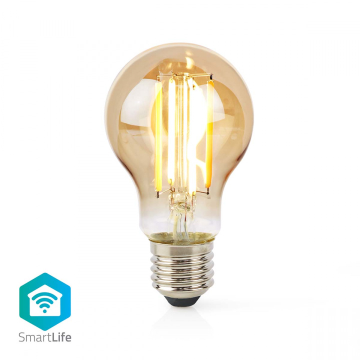 Nedis SmartLife LED Filament Bulb | Wi-Fi | E27 | 806 lm | 7 W | Warm White | 1800 - 3000 K | Glass | Android™ / IOS | Bulb | 1 pcs in the group HOME, HOUSEHOLD & GARDEN / Smart home / Smart Lights at TP E-commerce Nordic AB (C03302)