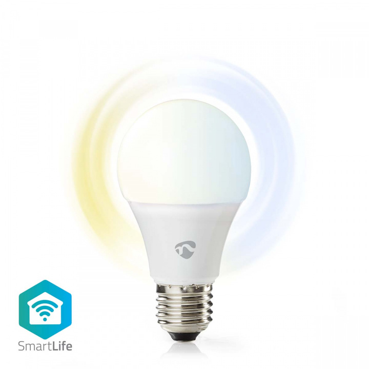 Nedis SmartLife LED Bulb | Wi-Fi | E27 | 806 lm | 9 W | Warm to Cool White | 2700 - 6500 K | Android™ / IOS | Bulb | 1 pcs in the group HOME, HOUSEHOLD & GARDEN / Smart home / Smart Lights at TP E-commerce Nordic AB (C03304)