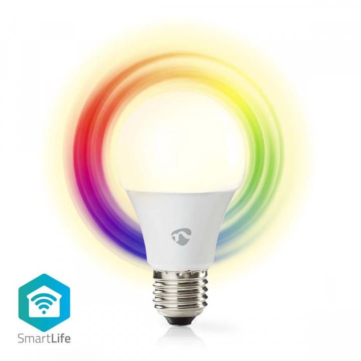 Nedis SmartLife Full Colour LED Bulb | Wi-Fi | E27 | 806 lm | 9 W | RGB / Warm to Cool White | 2700 - 6500 K | Android™ / IOS | Bulb | 1 pcs in the group HOME, HOUSEHOLD & GARDEN / Smart home / Smart Lights at TP E-commerce Nordic AB (C03308)