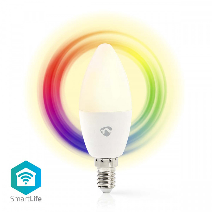 Nedis SmartLife Full Colour LED Bulb | Wi-Fi | E14 | 470 lm | 4.9 W | RGB / Warm to Cool White | 2700 - 6500 K | Android™ / IOS | Candle | 1 pcs in the group HOME, HOUSEHOLD & GARDEN / Smart home / Smart Lights at TP E-commerce Nordic AB (C03309)