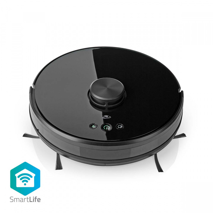 Nedis SmartLife Robot Vacuum Cleaner | Laser Navigation | Wi-Fi | Capacity collection reservoir: 0.6 l | Automatic charging | Maximum operating time: 120 min | Black | Android™ / IOS in the group HOME, HOUSEHOLD & GARDEN / Cleaning products / Vacuum cleaners & Accessories / Robot vaccum cleaners at TP E-commerce Nordic AB (C03311)