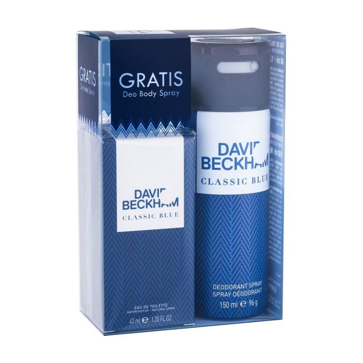 Giftset David Beckham Classic Blue Edt 40ml + Deo Spray 150ml in the group BEAUTY & HEALTH / Fragrance & Perfume / Perfumes / Perfume for him at TP E-commerce Nordic AB (C03396)