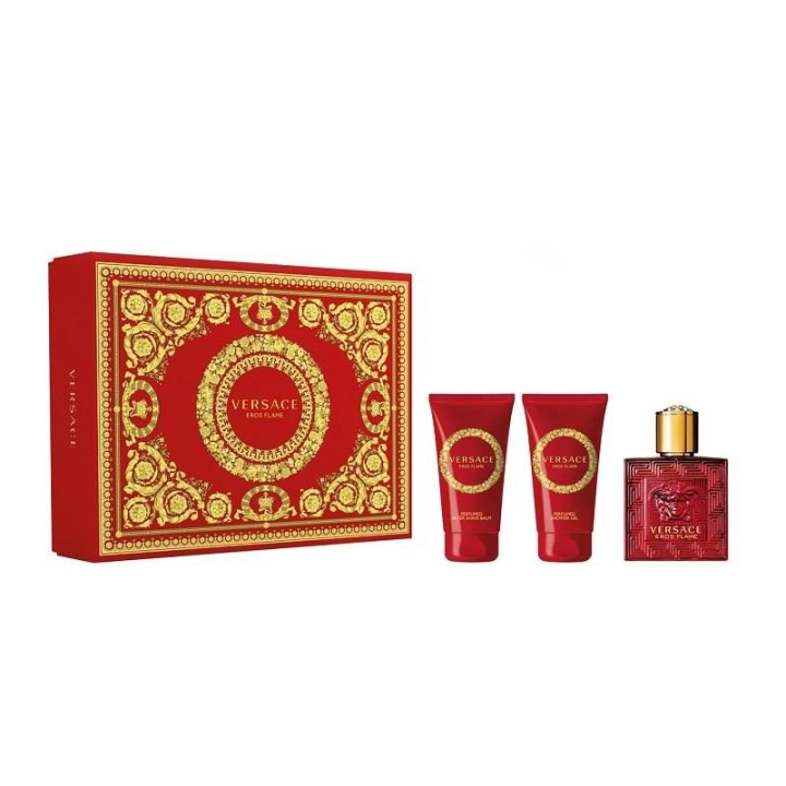 Giftset Versace Eros Flame Edt 50ml + Shower Gel 50ml + After Shave Balm 50ml in the group BEAUTY & HEALTH / Gift sets / Gift sets for him at TP E-commerce Nordic AB (C03505)
