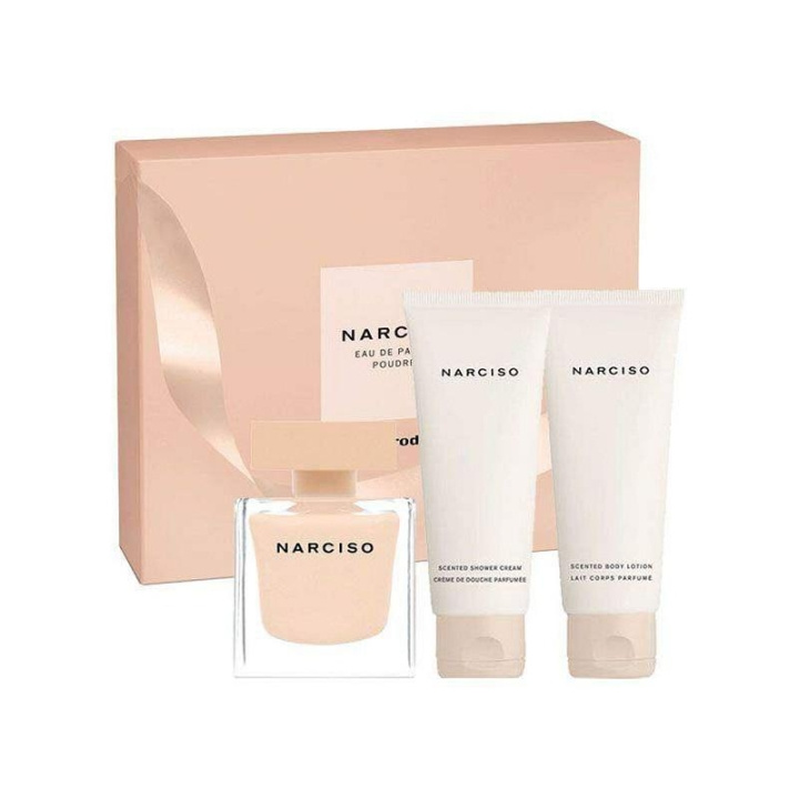 Giftset Narciso Rodriguez Narciso Poudree Edp 50ml + Shower Cream 50ml + Body Lotion 50ml in the group BEAUTY & HEALTH / Gift sets / Gift sets for her at TP E-commerce Nordic AB (C03510)