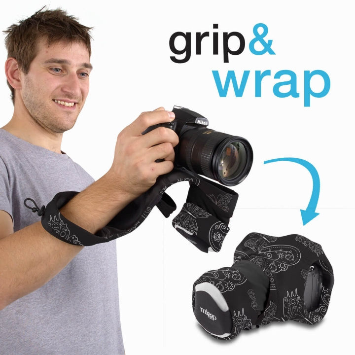 MYMIGGO Protective Case with Grip Gri p and Wrap for DSLR, Black/Whi in the group HOME ELECTRONICS / Photo & Video / Photo equipment / Camera bags at TP E-commerce Nordic AB (C03631)