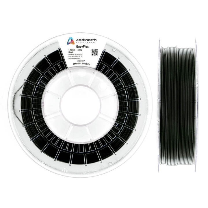 ADDNORTH EasyFlex 1.75mm 500g Black in the group COMPUTERS & PERIPHERALS / Printers & Accessories / Printers / 3D printers & Accessories / Tillbehör at TP E-commerce Nordic AB (C03748)