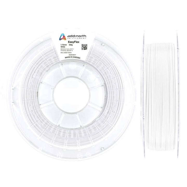 ADDNORTH EasyFlex 1.75mm 500g White in the group COMPUTERS & PERIPHERALS / Printers & Accessories / Printers / 3D printers & Accessories / Tillbehör at TP E-commerce Nordic AB (C03750)