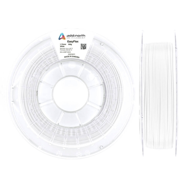 ADDNORTH EasyFlex 1.75mm 500g White in the group COMPUTERS & PERIPHERALS / Printers & Accessories / Printers / 3D printers & Accessories / Tillbehör at TP E-commerce Nordic AB (C03750)