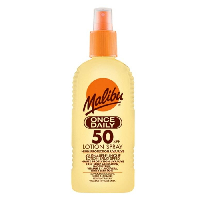 Malibu Once Daily Lotion Spray SPF50 200ml in the group BEAUTY & HEALTH / Skin care / Tanning / Sunscreen at TP E-commerce Nordic AB (C03790)