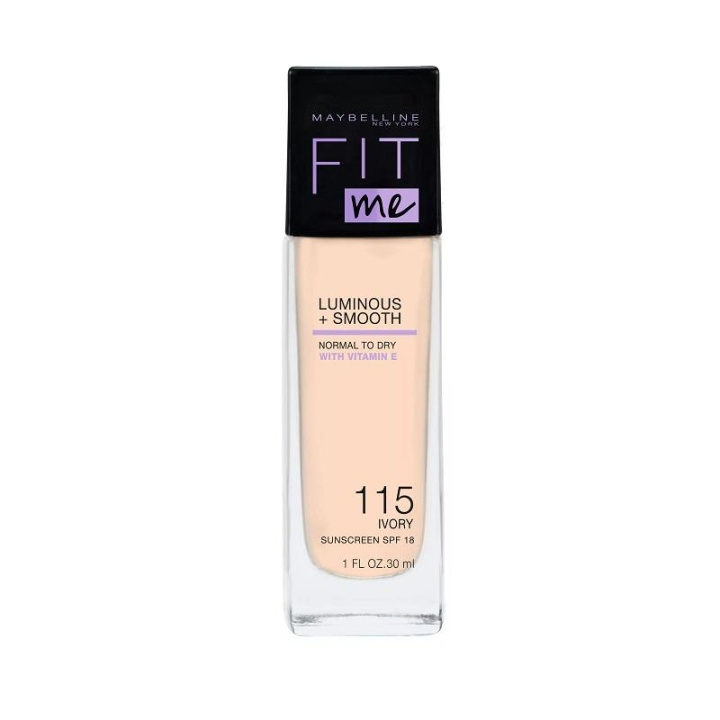 Maybelline Fit Me Luminous + Smooth Foundation - 115 Ivory in the group BEAUTY & HEALTH / Makeup / Facial makeup / Foundation at TP E-commerce Nordic AB (C03796)
