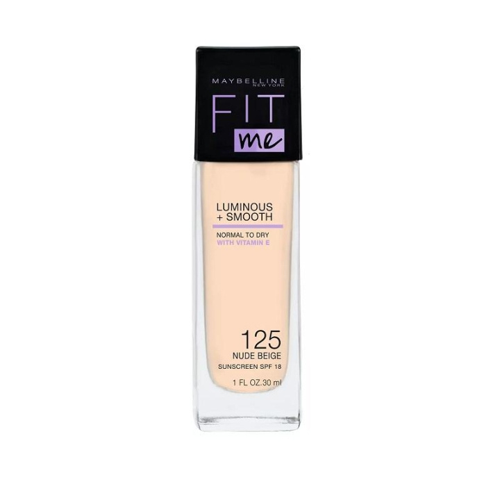 Maybelline Fit Me Luminous + Smooth Foundation - 125 Nude Beige in the group BEAUTY & HEALTH / Makeup / Facial makeup / Foundation at TP E-commerce Nordic AB (C03798)